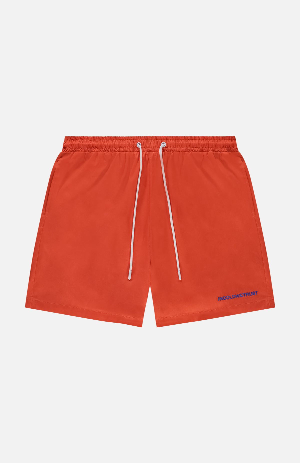 De rechte zwemshort oranje