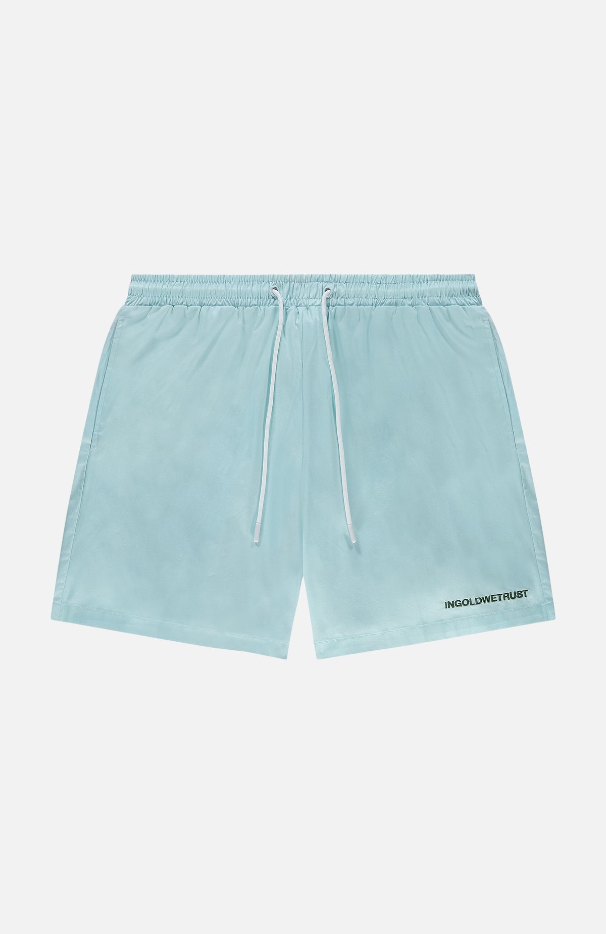 De rechte zwemshort babyblauw