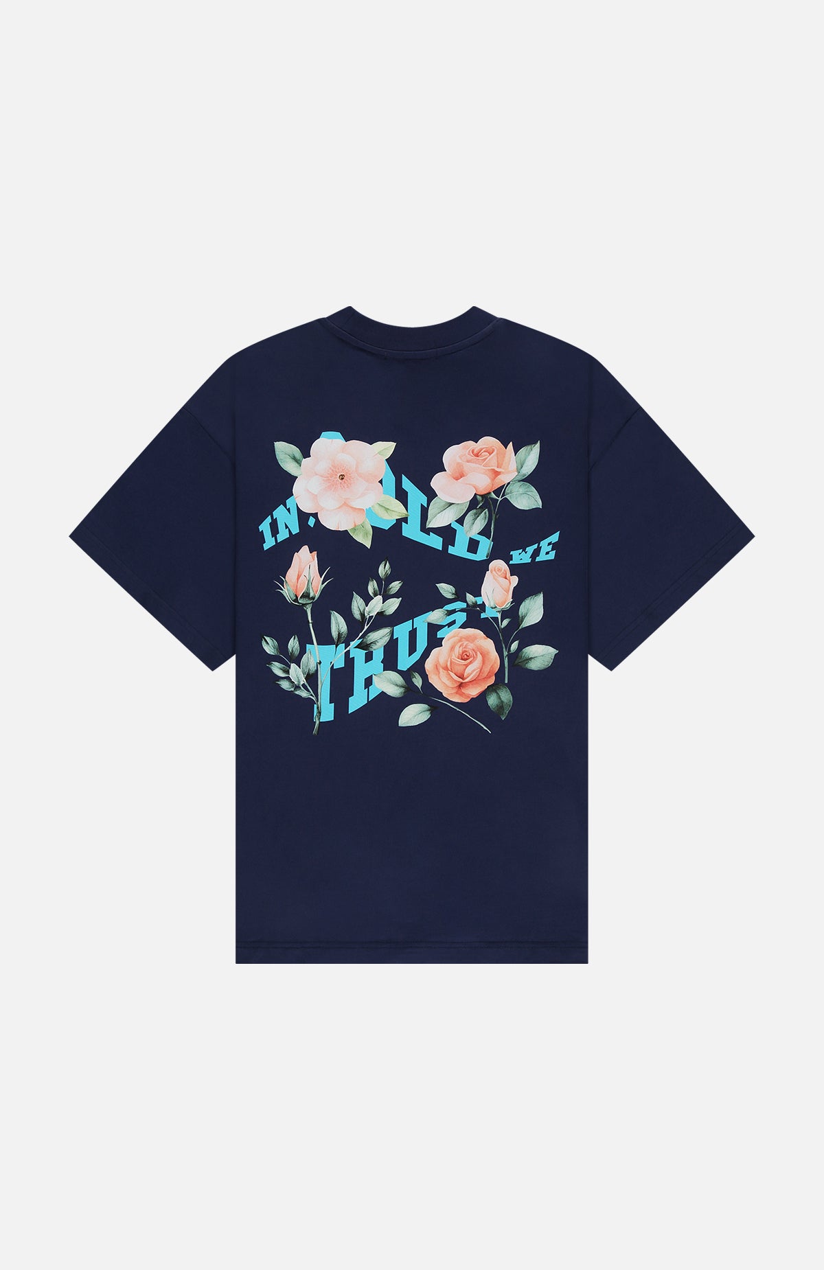 De tuin donkerblauw
